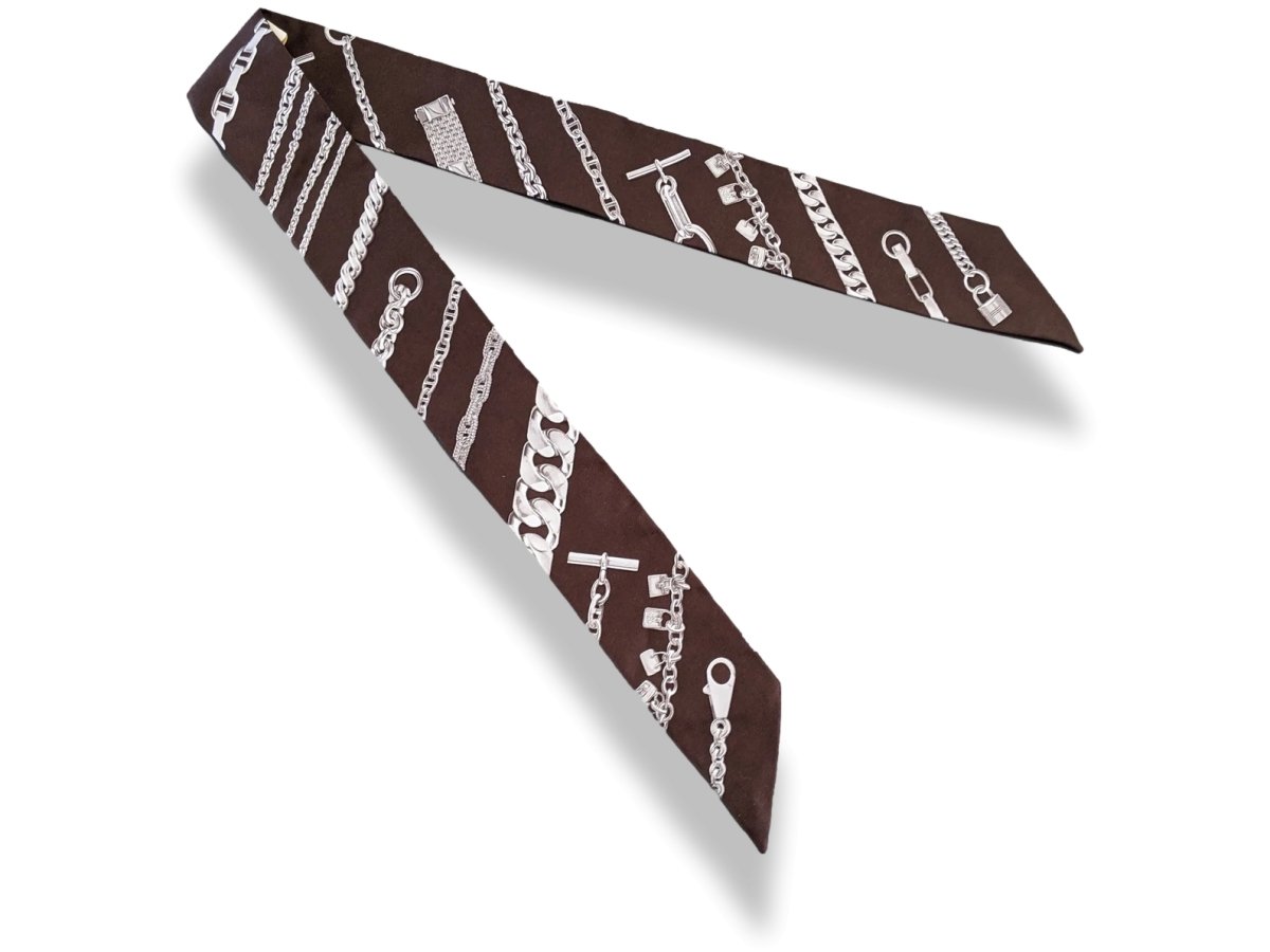 Hermes Reglisse/Argent CHAINES ET GOURMETTES Twilly, BNWTIB! - poupishop