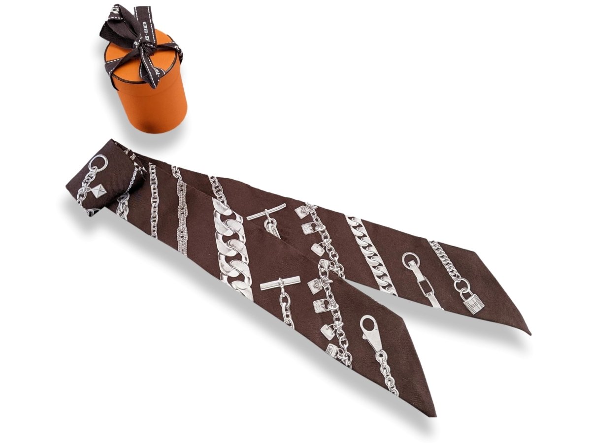 Hermes Reglisse/Argent CHAINES ET GOURMETTES Twilly, BNWTIB! - poupishop