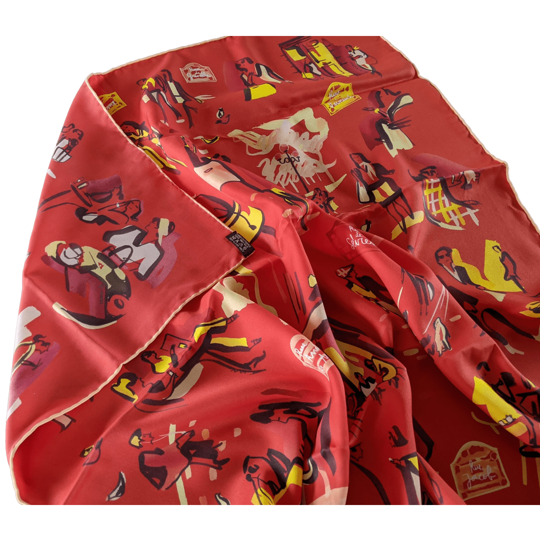 HERMES 2012 RENDEZ-VOUS RIVE GAUCHE Silk Scarf 70 x 70 cm