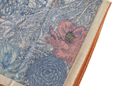HERMES RETOUR A LA NATURE [Jutta40] Bleu jean/Rose/Vert Cashmere Shawl 140 x 140 cm