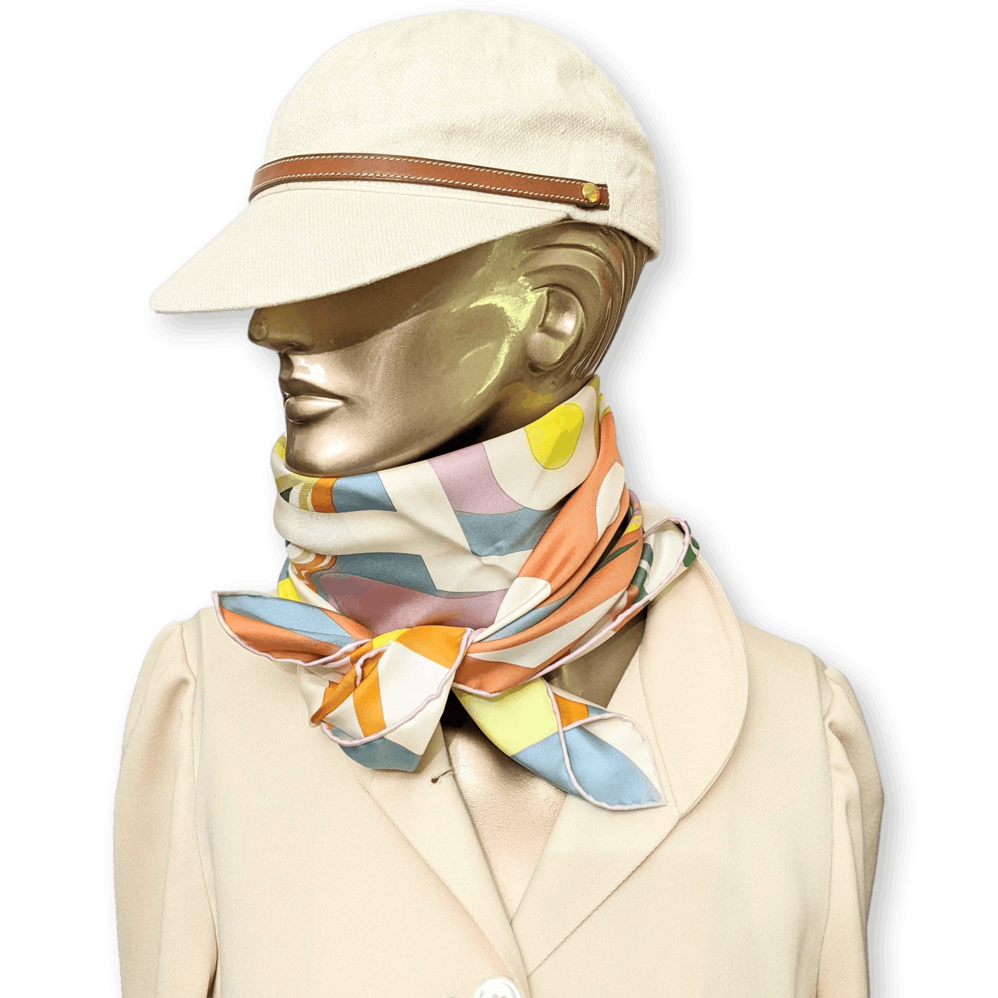 HERMES Reve de Julia Silk Scarf 90