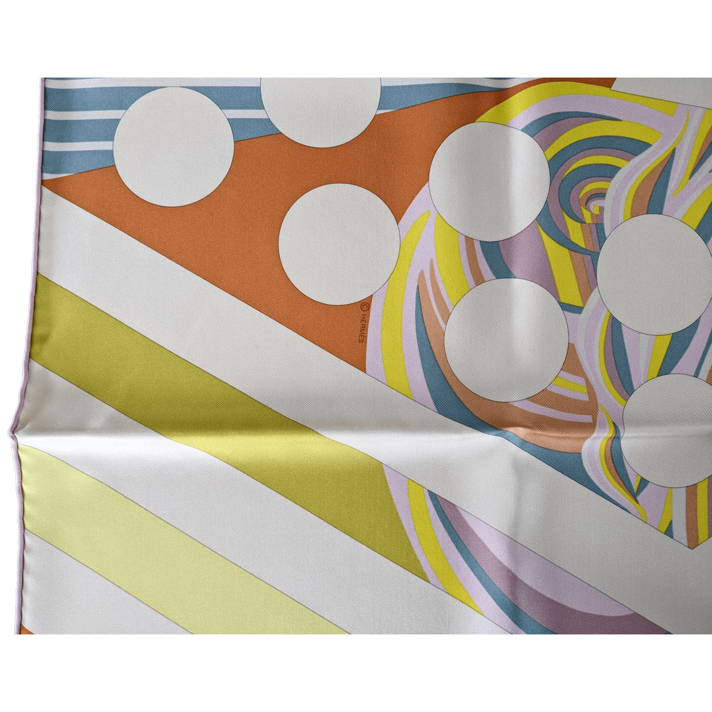 HERMES Reve de Julia Silk Scarf 90