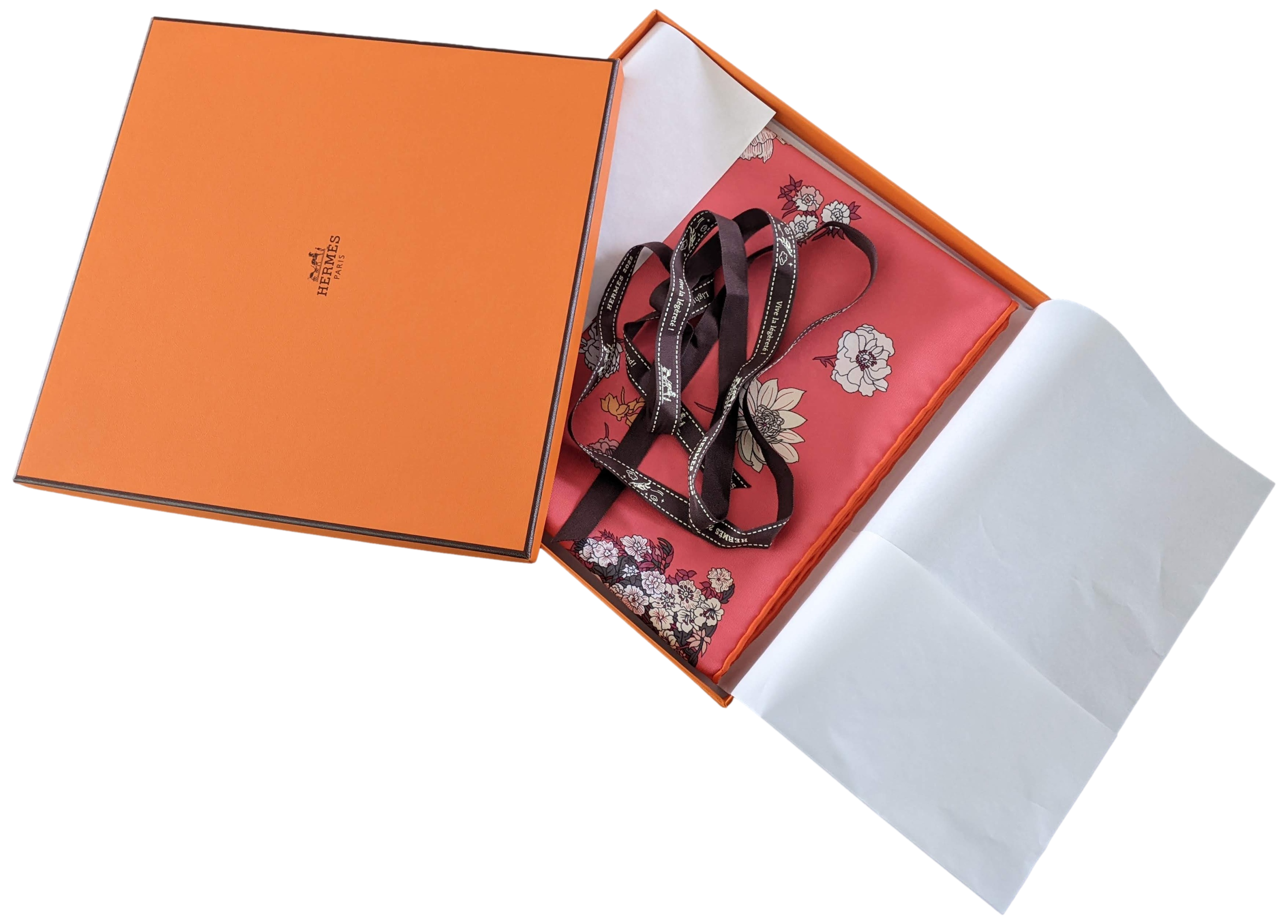 HERMES [JUTTA25] ROBE LEGERE Rose Twill Silk Carre 90 x 90 cm