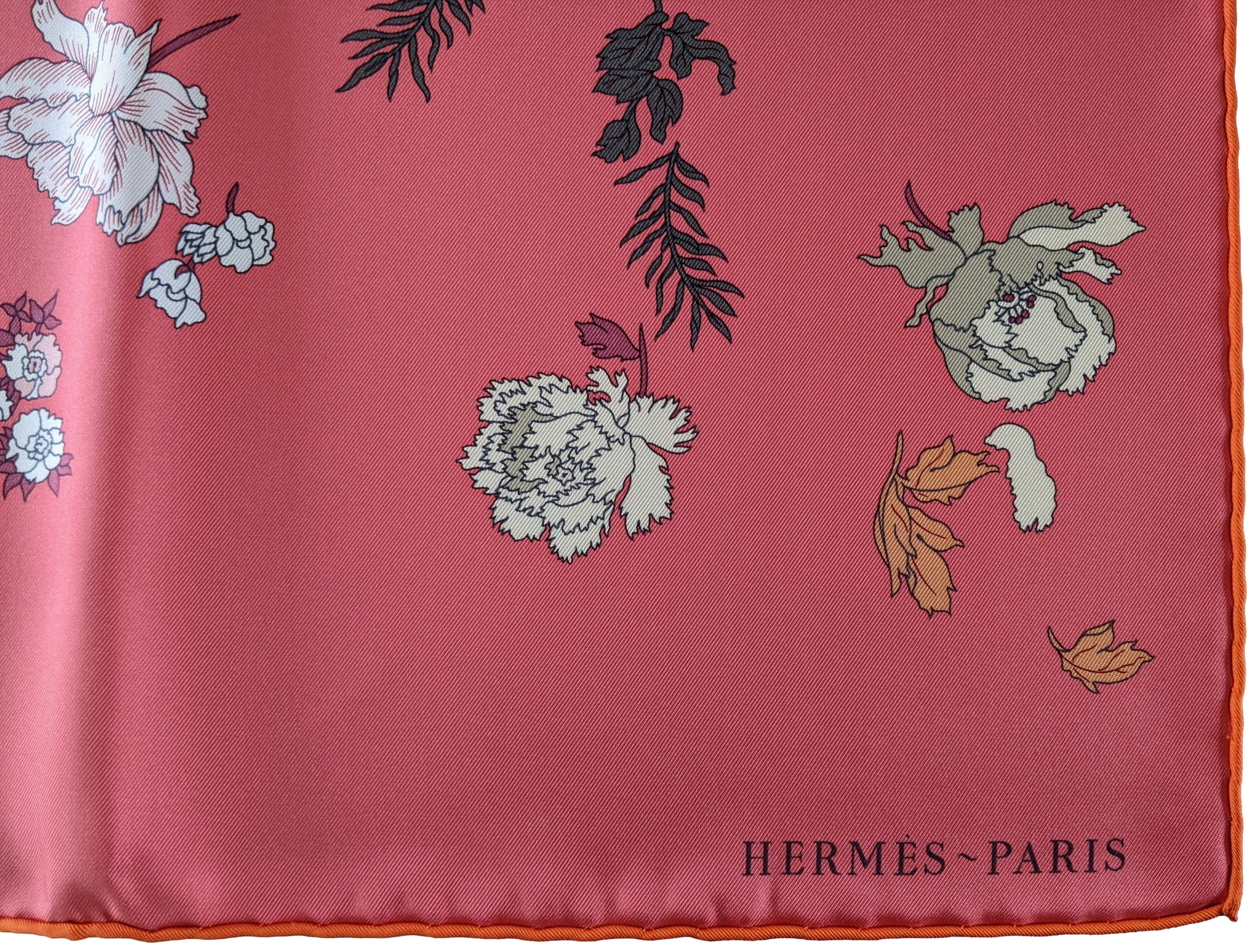 HERMES [JUTTA25] ROBE LEGERE Rose Twill Silk Carre 90 x 90 cm