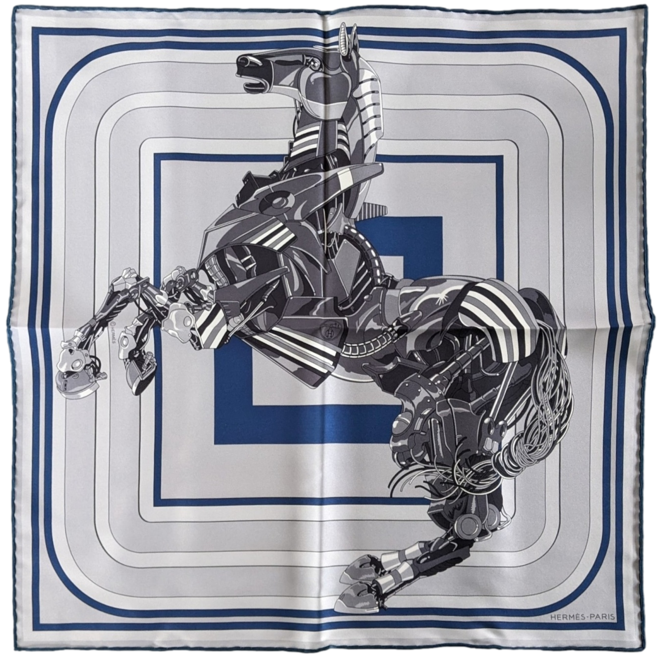 HERMES ROBOCABAR [D1023.6] Twill Gavroche 45 x 45 cm,