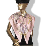 Hermes Rose Pâle BRAZIL by Laurence Bourthoumieux Twill Silk 90cm, New! - poupishop