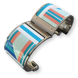 HERMES Sangles en ZigZag Plage Miami Enamel Charniere Bracelet Sz S