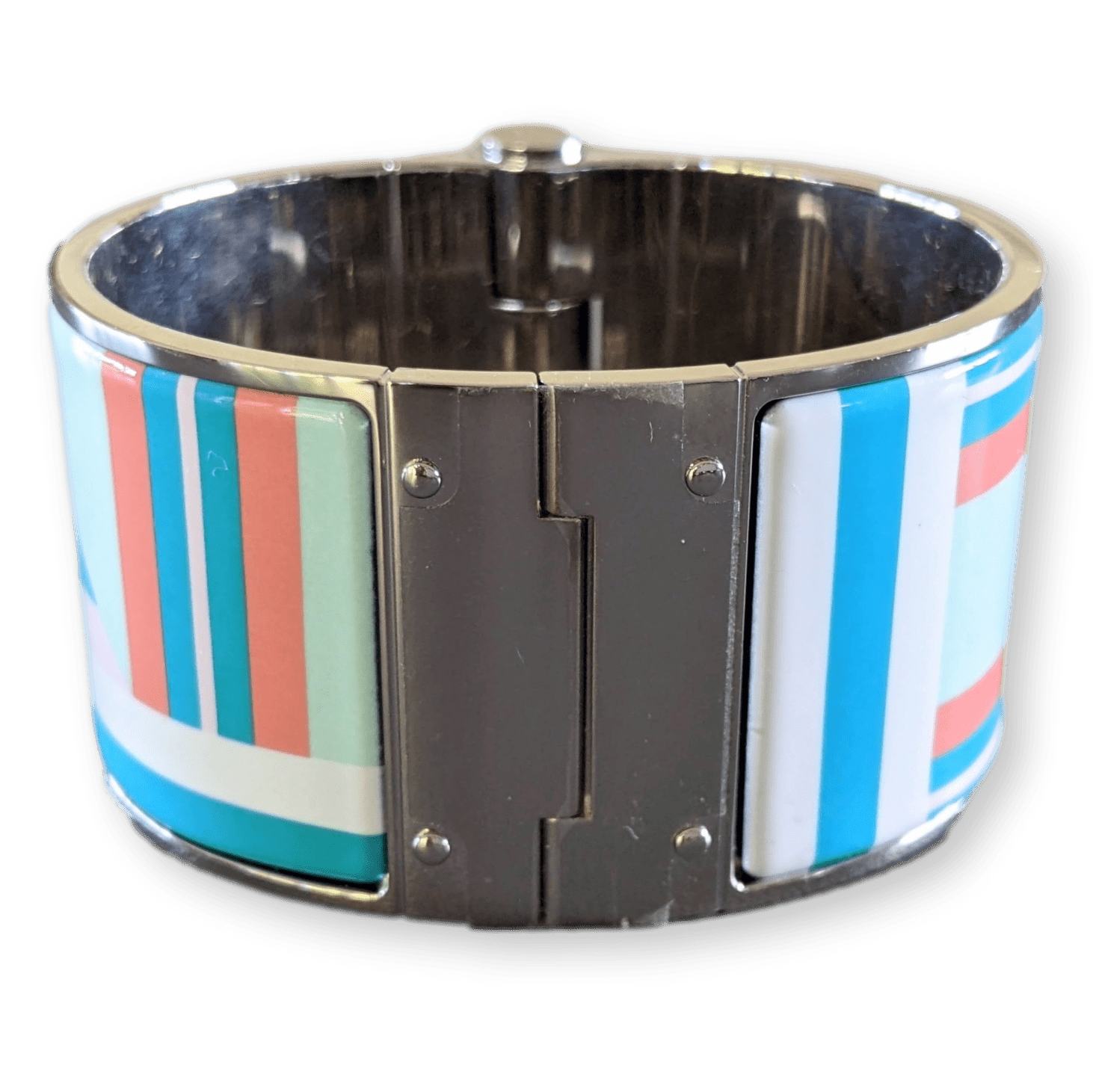 HERMES Sangles en ZigZag Plage Miami Enamel Charniere Bracelet Sz S