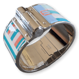 HERMES Sangles en ZigZag Plage Miami Enamel Charniere Bracelet Sz S