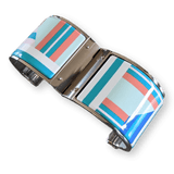 HERMES Sangles en ZigZag Plage Miami Enamel Charniere Bracelet Sz S