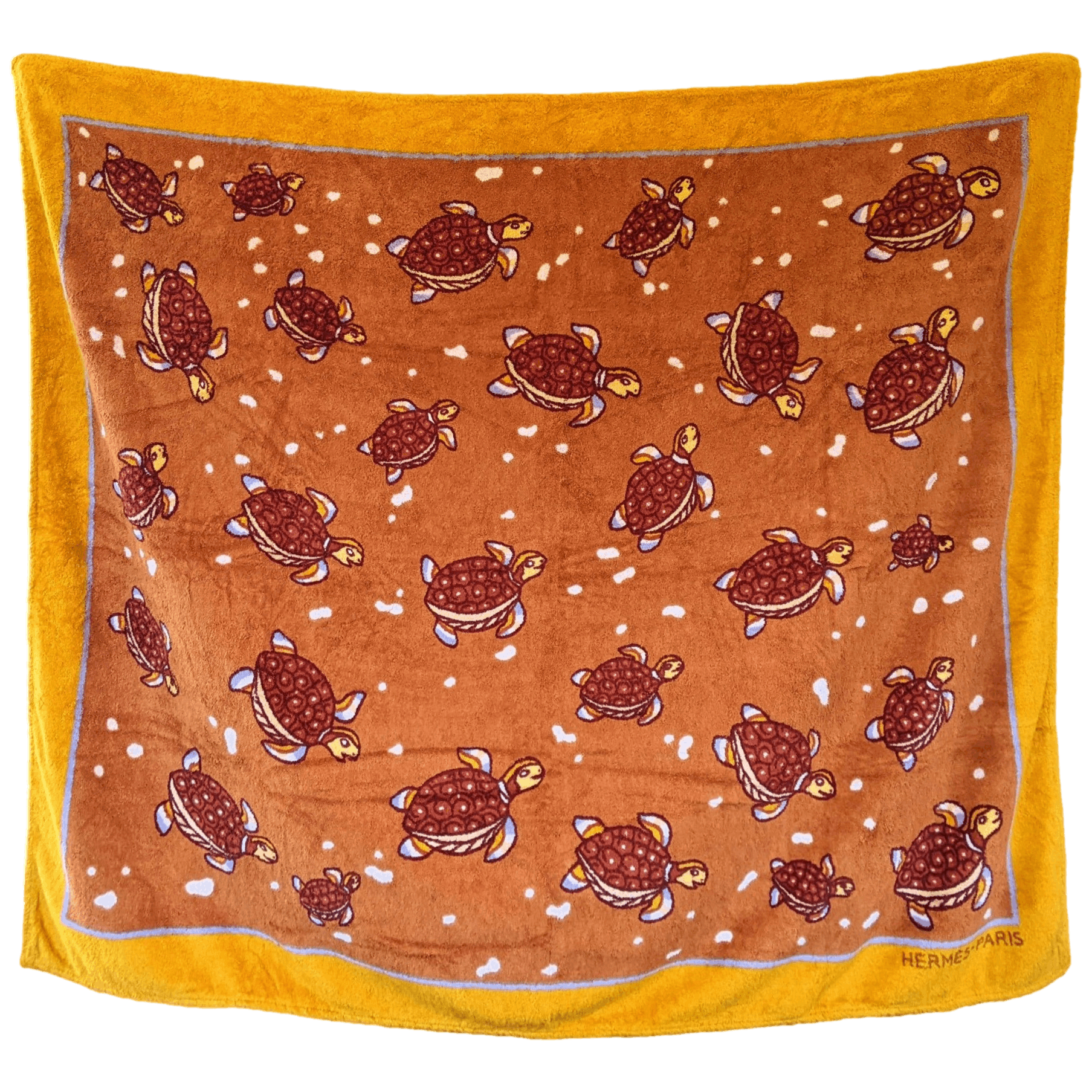 HERMES Sea Turtles XXL Twin Beach Towel 140 x 160 cm