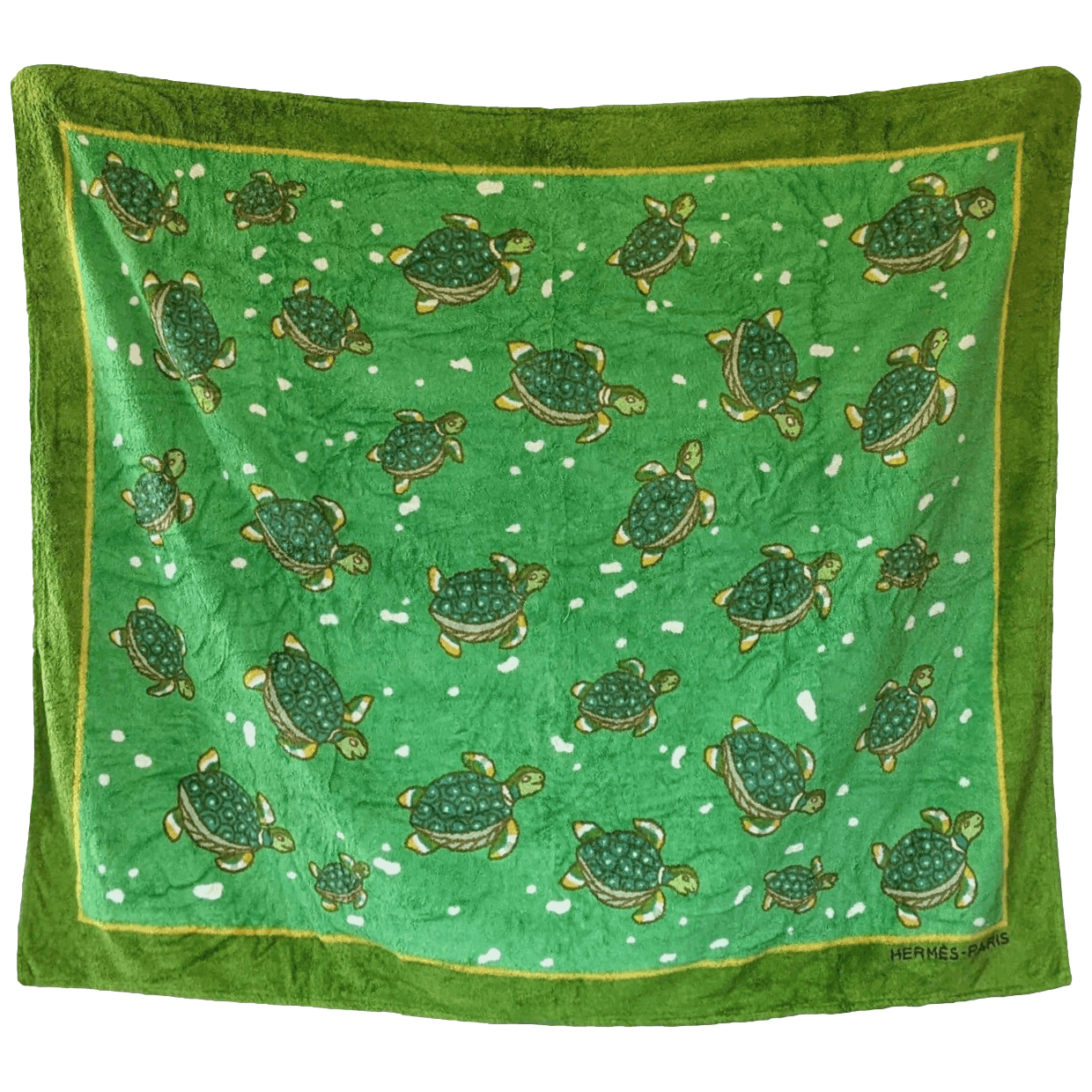 HERMES Sea Turtles XXL Twin Beach Towel 140 x 160 cm 