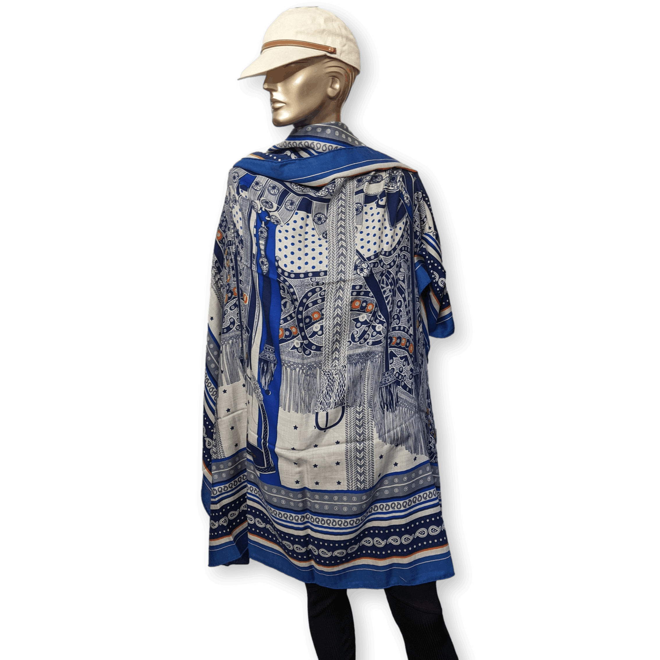 HERMES SELLE DE DIGNITAIRE Cashmere Shawl 140 x 140 cm