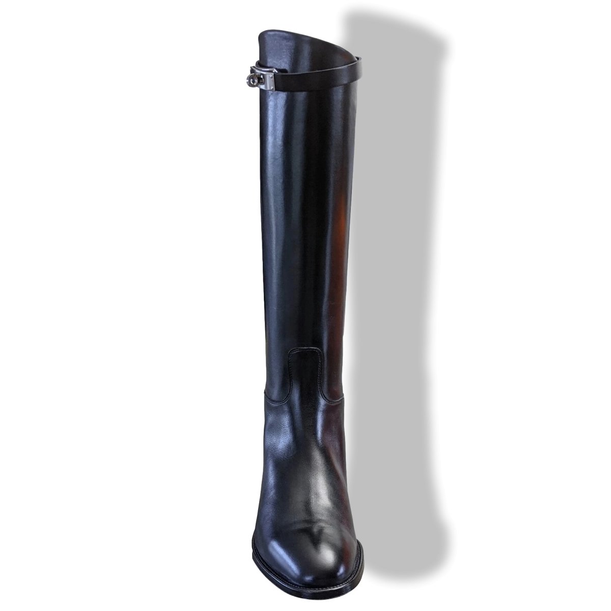 Hermes [SH15] Black Calfskin Leather Women's JUMPING Equistrian Style Boots Sz 41, BNIB - poupishop