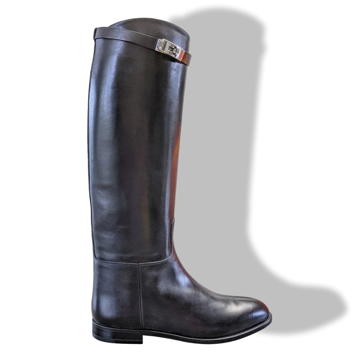 Hermes [SH15] Black Calfskin Leather Women's JUMPING Equistrian Style Boots Sz 41, BNIB - poupishop