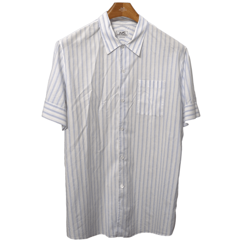 hermes dress shirt Hermes Shirt Mens Striped Career Dress Designer Luxury Formal Size 41 16
