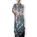 HERMES 2016 Sieste au Paradis by Aline Honore Cashmere Shawl 140 x 140 cm