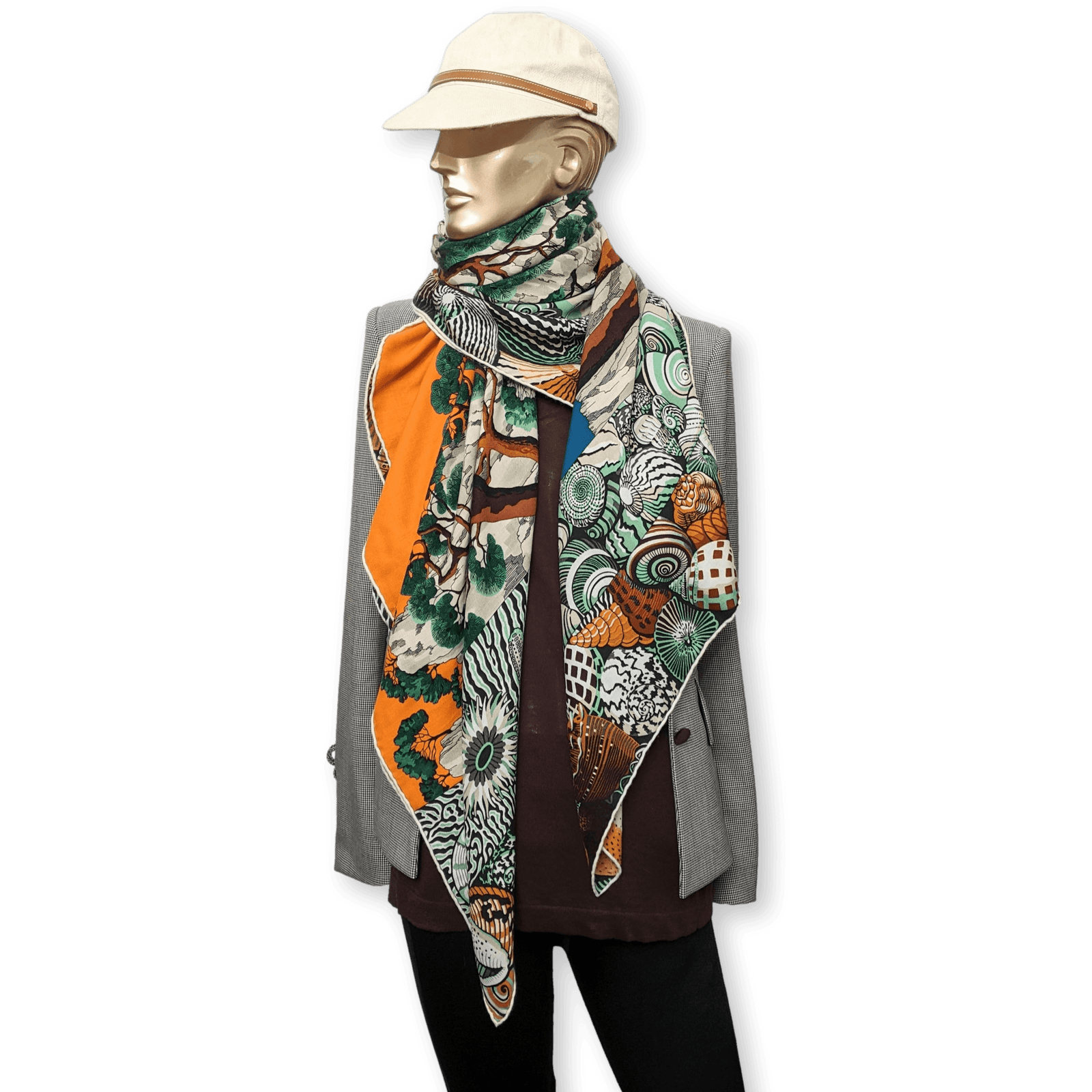HERMES 2016 Sieste au Paradis by Aline Honore Cashmere Shawl 140 x