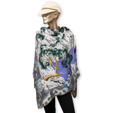 HERMES 2016 Sieste au Paradis by Aline Honore Cashmere 70% Shawl 140 x 140 cm