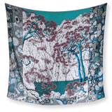 HERMES 2016 Sieste au Paradis by Aline Honore Cashmere Shawl 140 x 140 cm