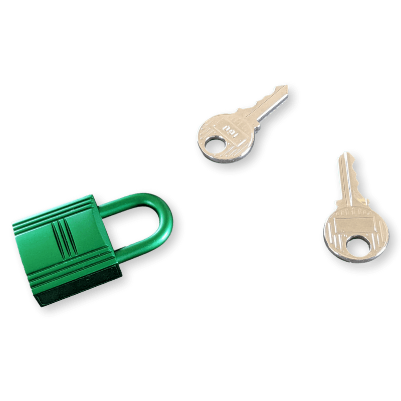 HERMES So-Green Bambou PVD CADENAS Key Lock 2 KEYS Nr 160 for Picotin Lock