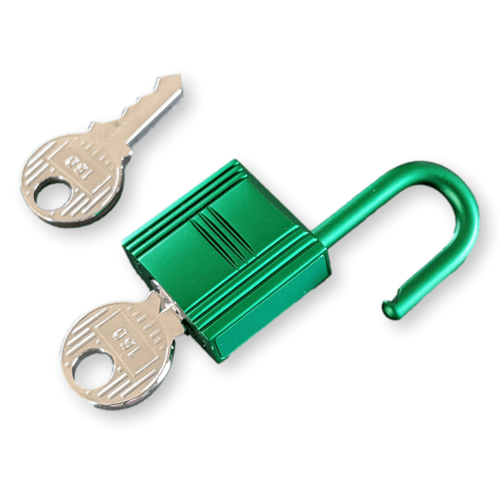 HERMES So-Green Bambou PVD CADENAS Key Lock 2 KEYS Nr 160 for