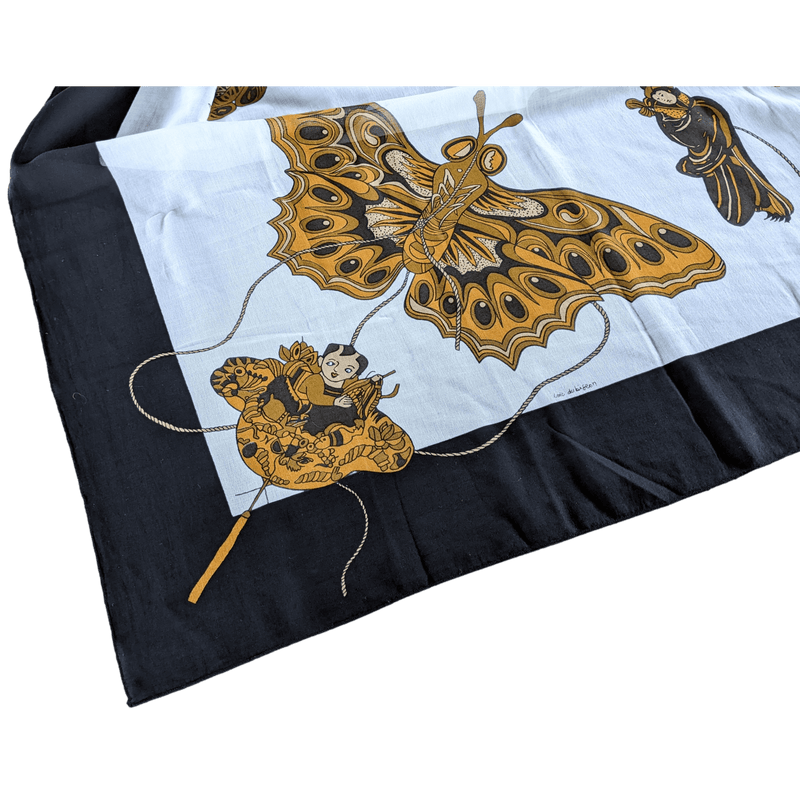 HERMES 1990s Soies Volantes Mousseline of Cotton Pareo, XXL