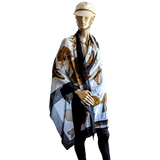 HERMES 1990s Soies Volantes Mousseline of Cotton Pareo, XXL