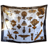 HERMES 1990s Soies Volantes Mousseline of Cotton Pareo, XXL