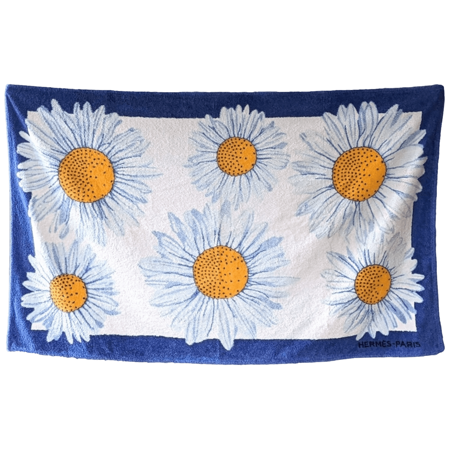 HERMES Soleils Terry Cotton Beach Towel 90 x 150 cm