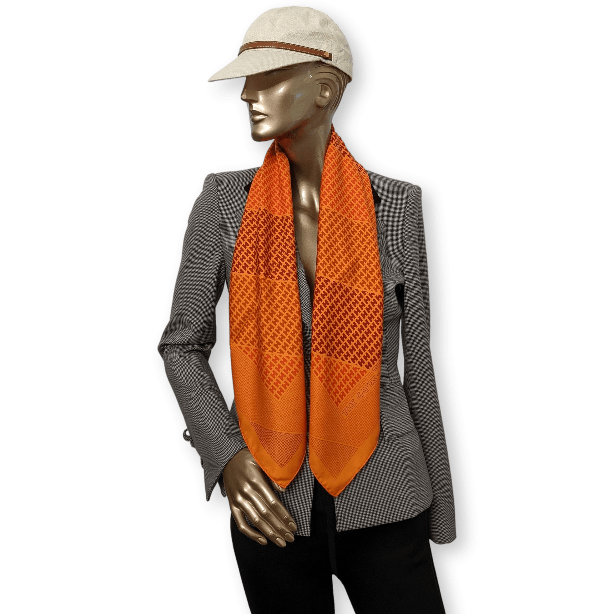 HERMES Limited Special Edt H en Biais  * The Gates - Central Park 2005 * Twill Silk Carre 90 x 90 cm
