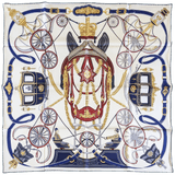 HERMES Stately Wheels Twill 90 Scarf