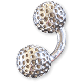 HERMES Vintage Sterling Silver Golf Ball Cufflinks AG925