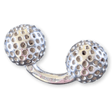 HERMES Vintage Sterling Silver Golf Ball Cufflinks AG925