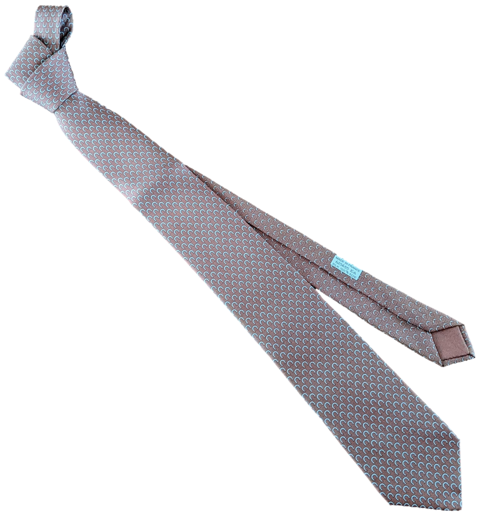 HERMES STIRRUP TWILLBI Silk Tie 9 cm