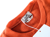 HERMES SWEAT COL ROND DETAIL CUIR Teddy Wool Crew-Neck Sweater SzL