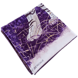 HERMES TIGRE DU BENGALE 2012 Purple/White/Grey by Robert Dallet Twill 90 x 90 cm