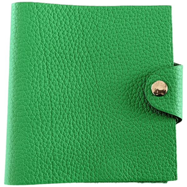 HERMES Green Togo Calfskin ULYSSE MINI NoteBook Cover