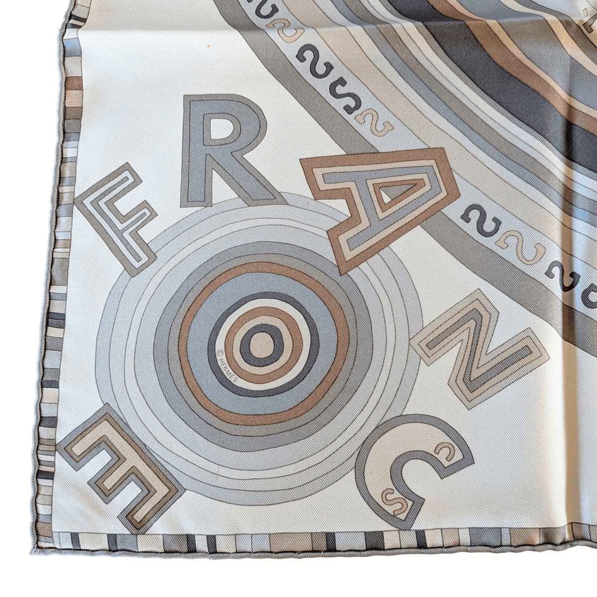 HERMES Tohu Bohu Claudia Stuhlhofer-Mayr Scarf 90 Silk Twill With Box Researched Palette