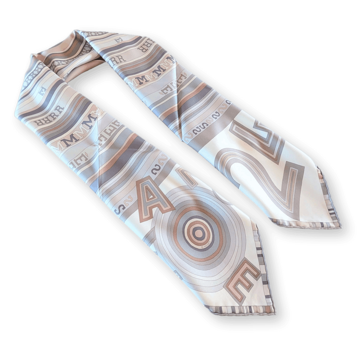 HERMES Tohu Bohu Claudia Stuhlhofer-Mayr Scarf 90 Silk Twill With Box Researched Palette