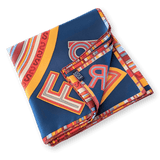 HERMES Tohu Bohu Claudia Stuhlhofer-Mayr Scarf 90 Silk Twill With Box Rare Blue Multicolor