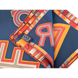 HERMES Tohu Bohu Claudia Stuhlhofer-Mayr Scarf 90 Silk Twill With Box Rare Blue Multicolor
