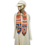 HERMES Tohu Bohu Claudia Stuhlhofer-Mayr Scarf 90 Silk Twill With Box Rare Blue Multicolor