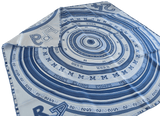 HERMES Blue Tohu Bohu Twill Silk Scarf 90 x 90 cm