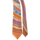 HERMES Orange Tohu Bohu Tie in Twill Silk X cm in Box