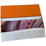 HERMES Purple Tohu Bohu Tie in Twill Silk X cm in Box