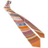 HERMES Orange Tohu Bohu Tie in Twill Silk X cm in Box