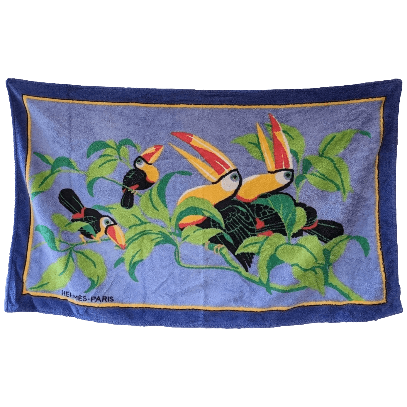 HERMES Toucans Terry  Beach Towel 150 x 90 cm