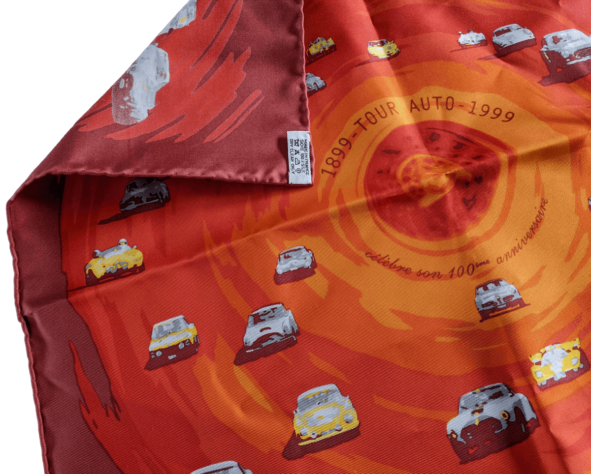 HERMES TOUR AUTO 100Th Anniversary 1899 - Tour Auto - 1999  Spec. Issue Twill Gavroche 45 x 45 cm