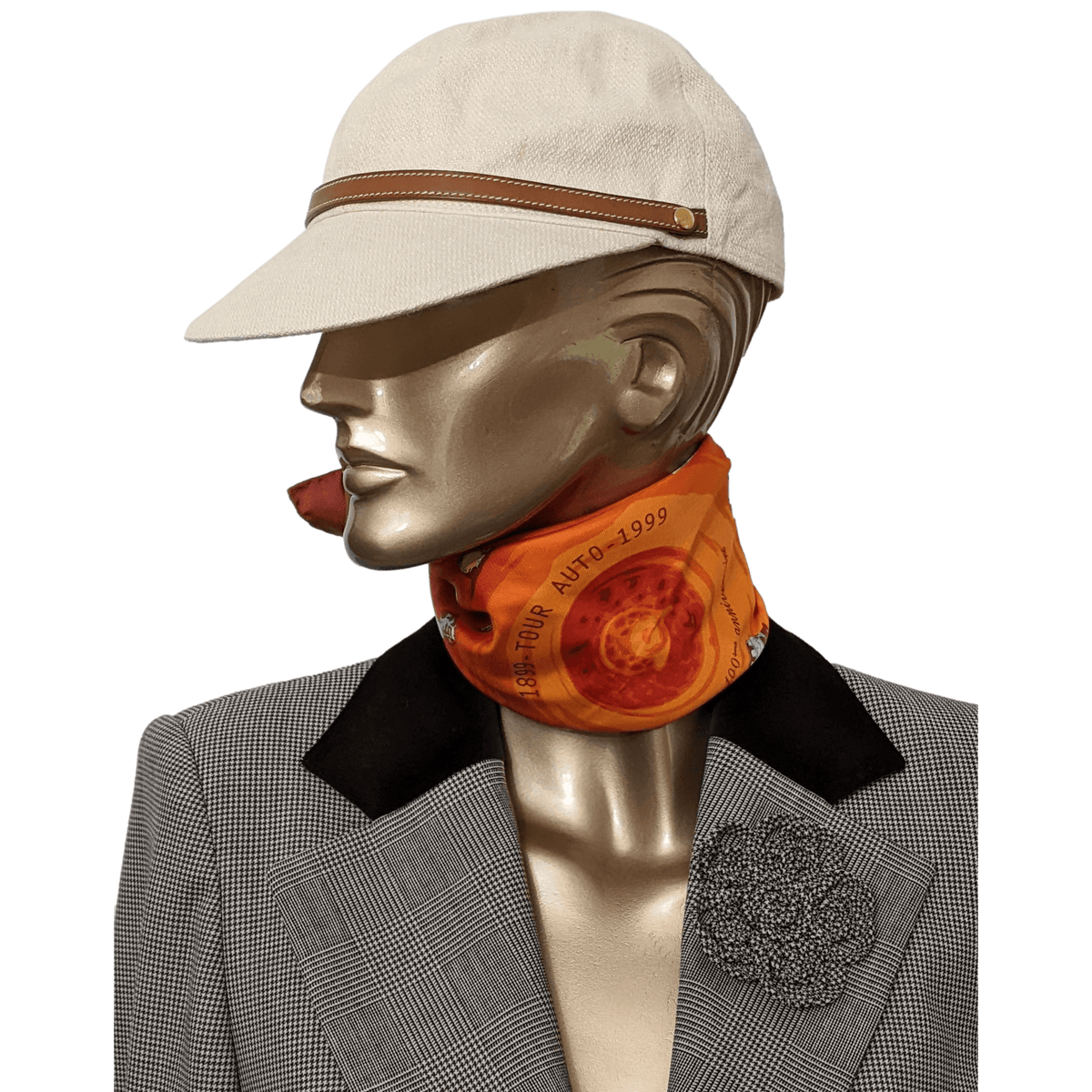 HERMES TOUR AUTO 100Th Anniversary 1899 - Tour Auto - 1999  Spec. Issue Twill Gavroche 45 x 45 cm